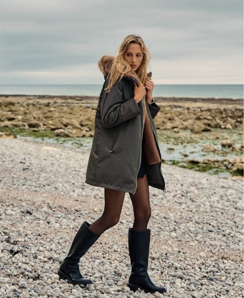 PARKA COM PELO REMOVÍVEL E CARAPUÇO - Carla Valente