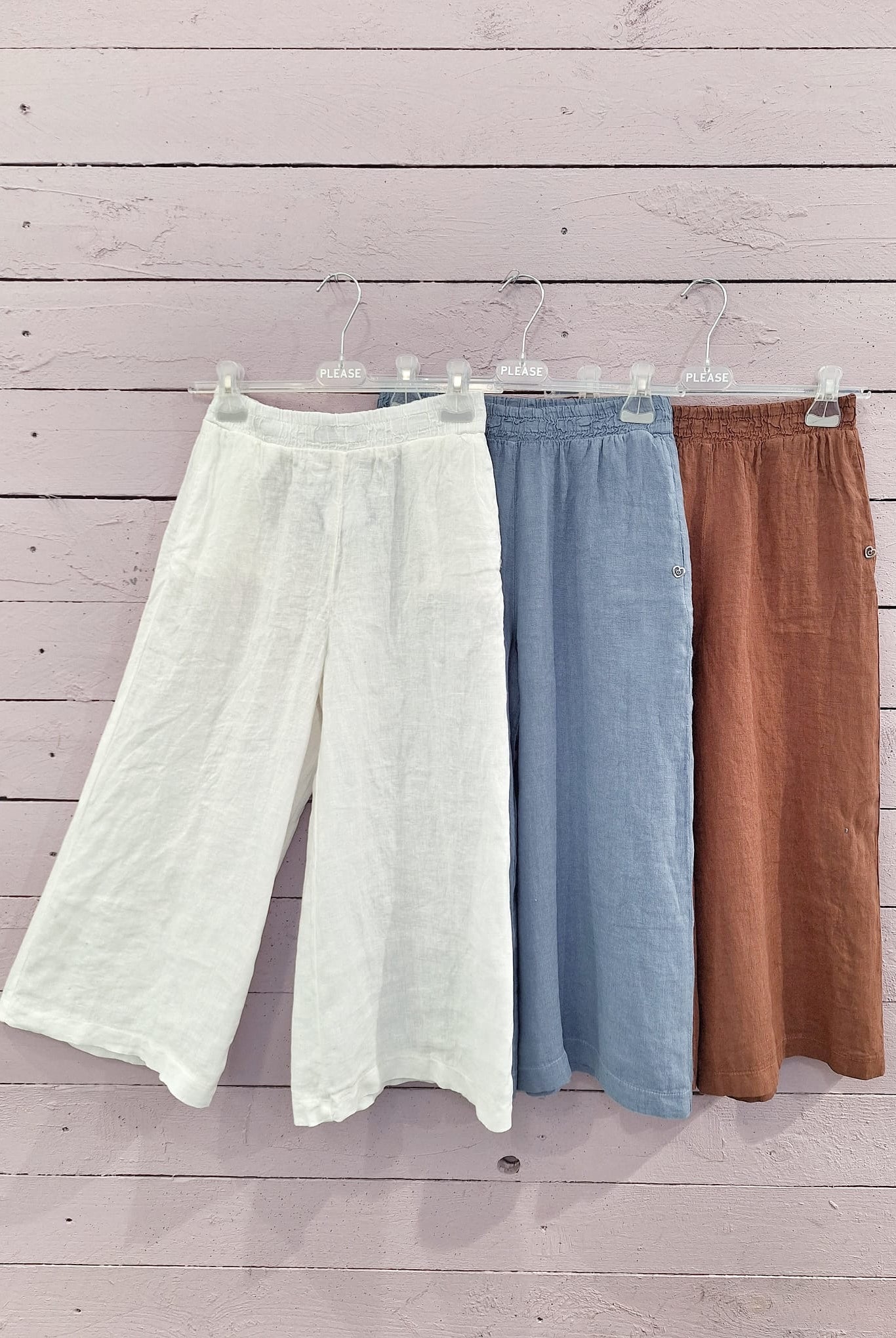 CALÇA CULOTTE PLEASE LINHO - Carla Valente