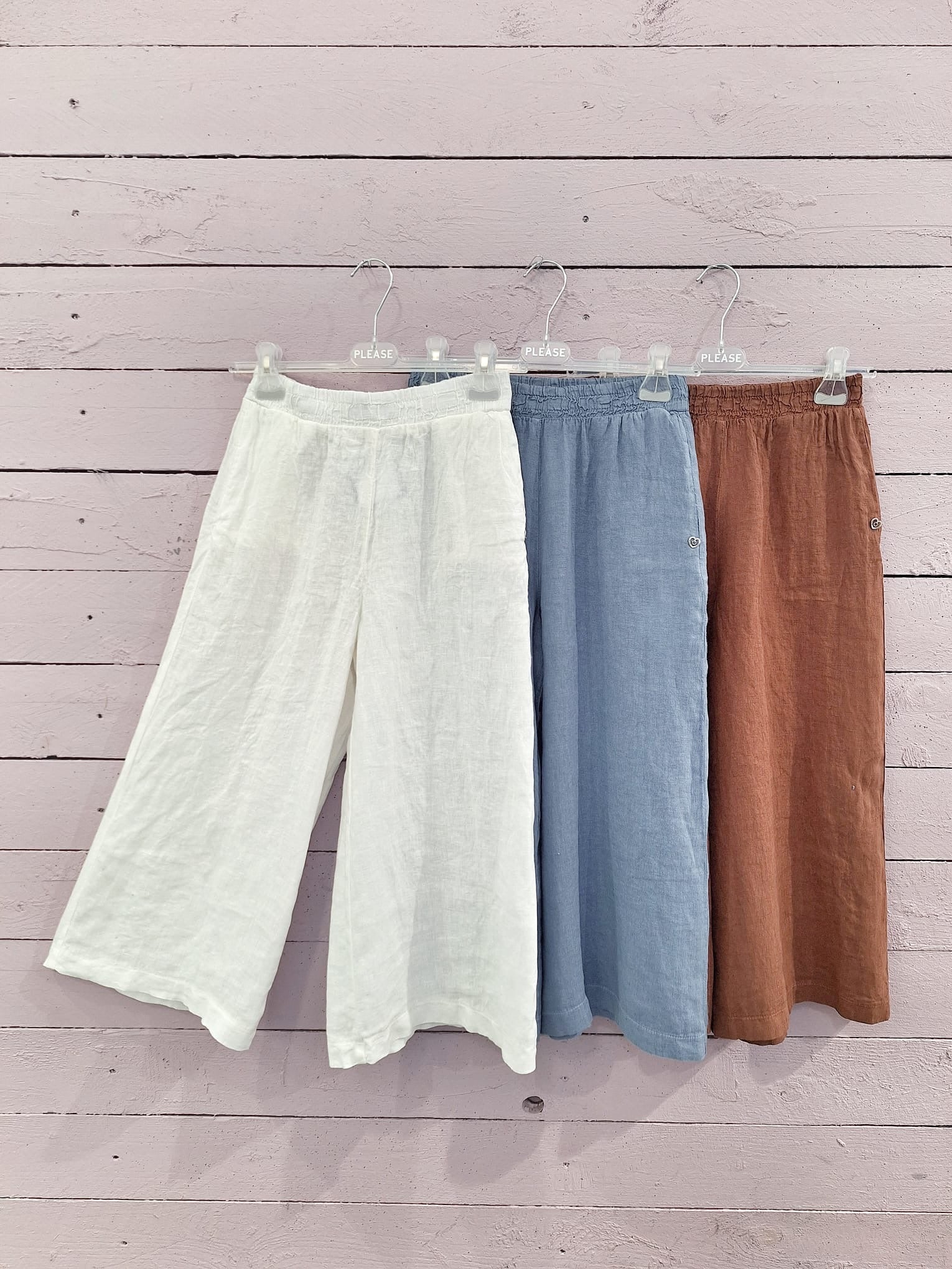 CALÇA CULOTTE PLEASE LINHO - Carla Valente