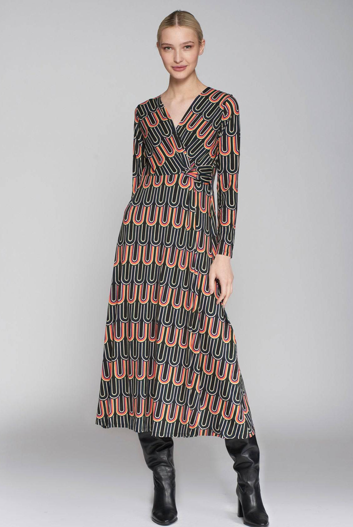 VESTIDO VILAGALLO AMELIA GEOMÉTRICO - Carla Valente
