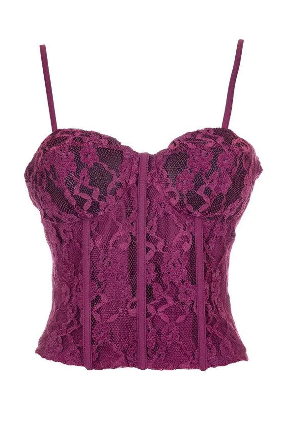 TOP FRACOMINA BUSTO SLIM FIT RENDADO - Carla Valente