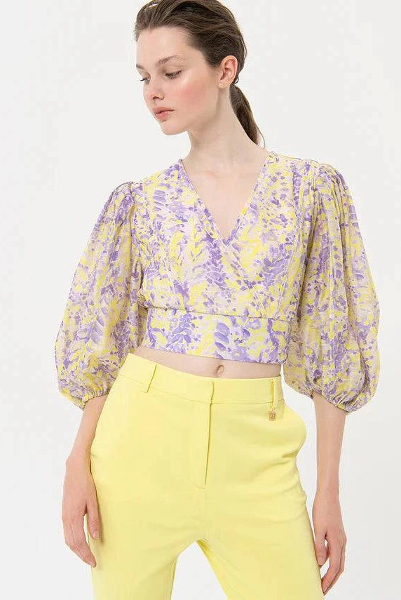 BLUSA FRACOMINA CROP MANGA BALÃO - Carla Valente