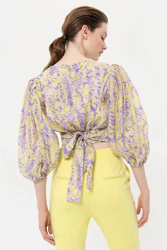 BLUSA FRACOMINA CROP MANGA BALÃO - Carla Valente