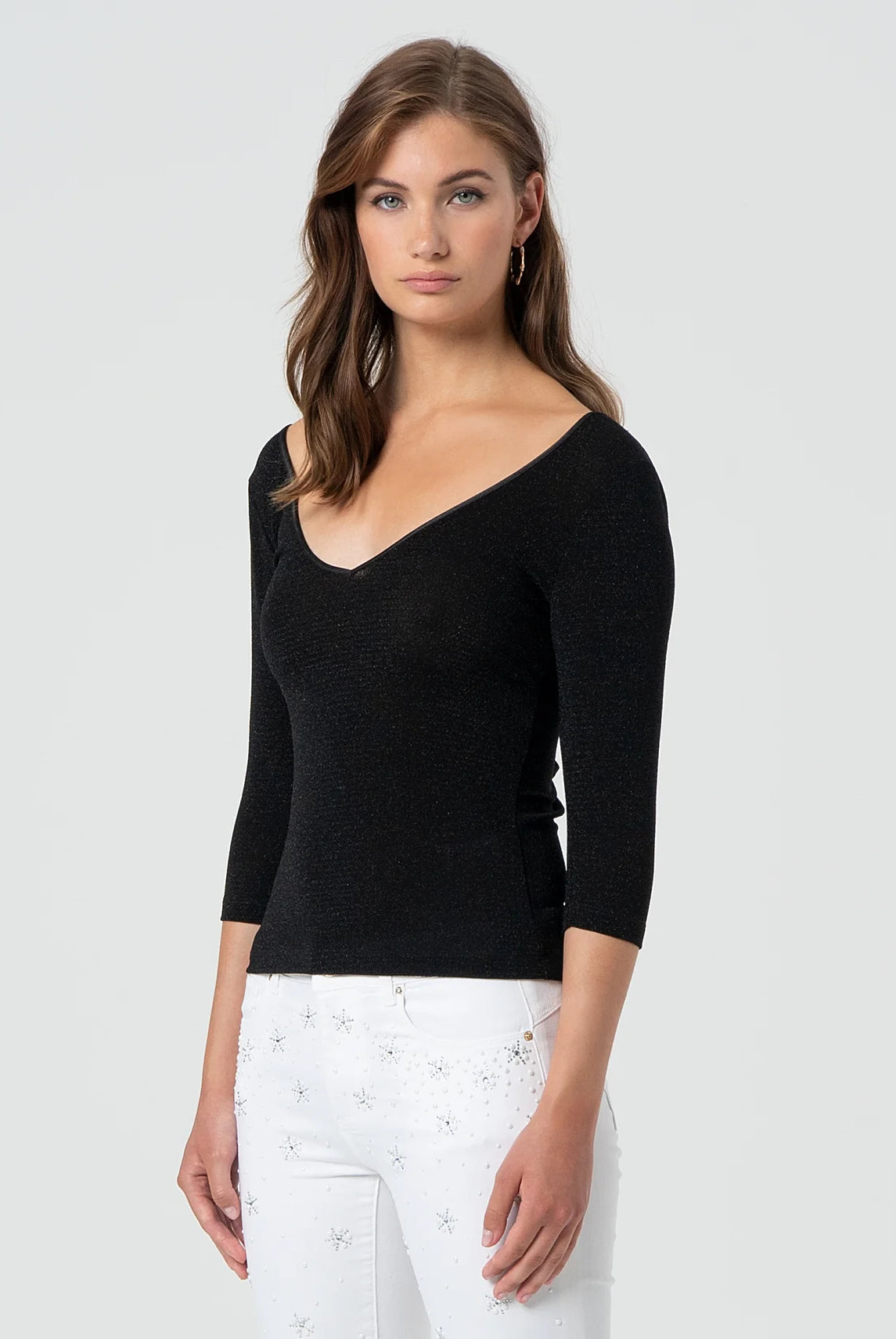 TOP FRACOMINA JUSTO DEC V COM LUREX - Carla Valente