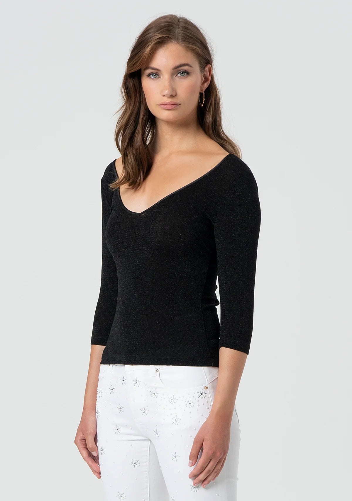 TOP FRACOMINA JUSTO DEC V COM LUREX - Carla Valente