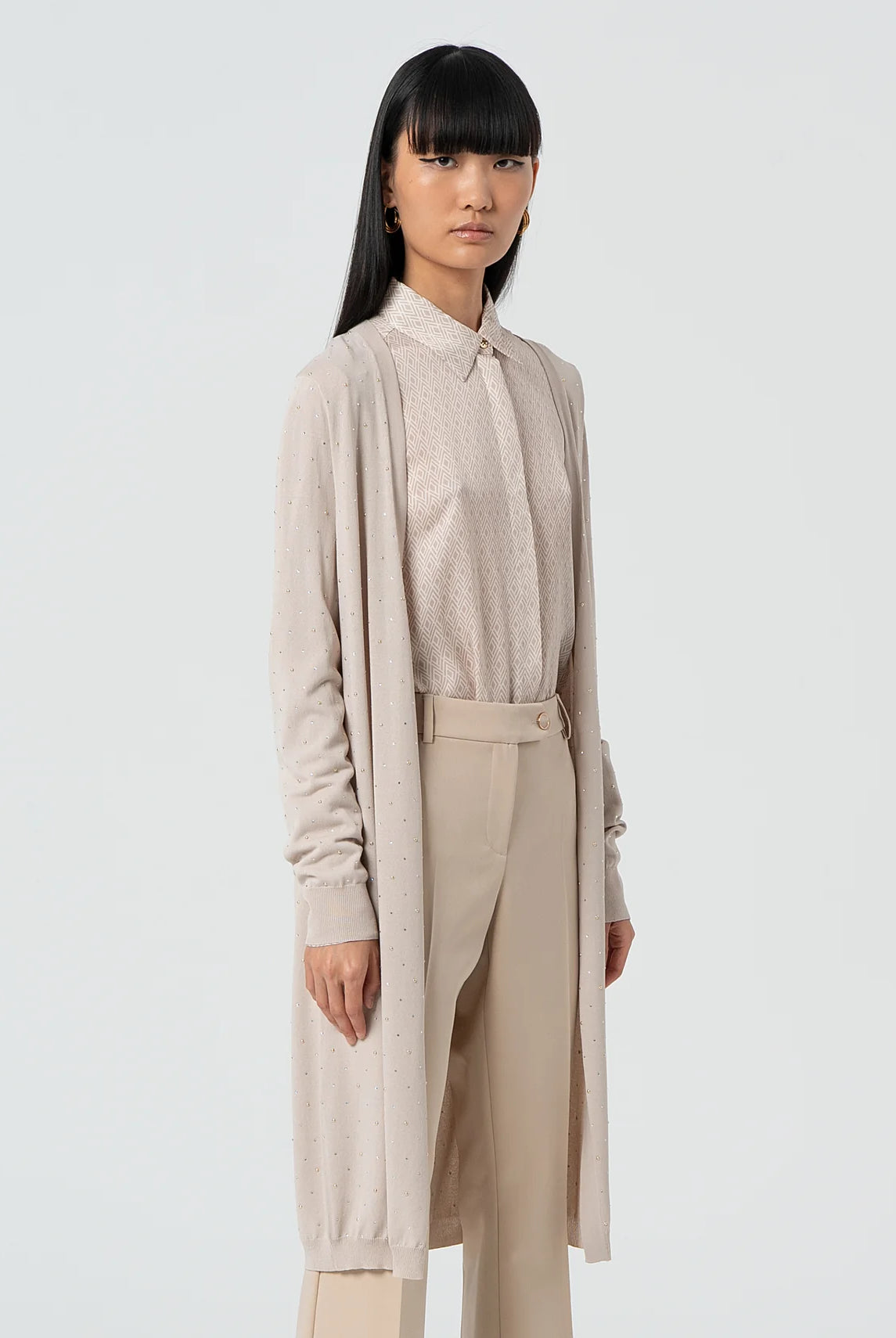 CARDIGAN FRACOMINA MALHA LONGO ABERTO - Carla Valente