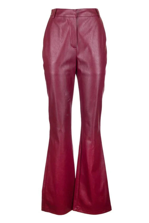 CALÇA FRACOMINA BOOTCUT COURO ECOLÓGICO - Carla Valente