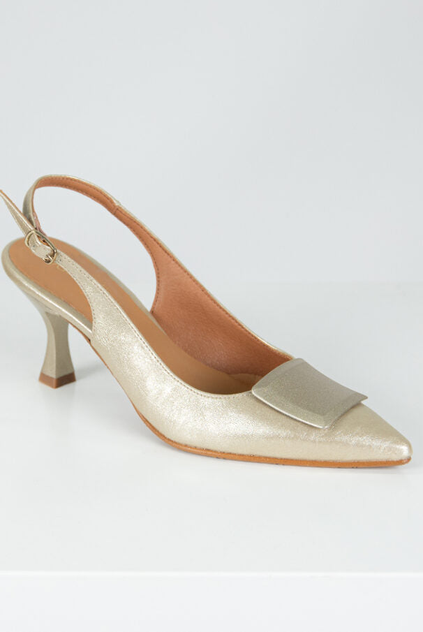 SAPATO SMLL SEMI-ABERTO MODELO PONTIAGUDO COM APLIC - Carla Valente