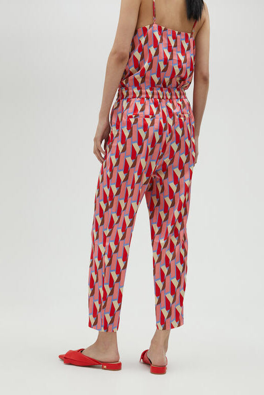CALÇA MAITE ESTAMPADA LOGO MULTICOLOR - Carla Valente