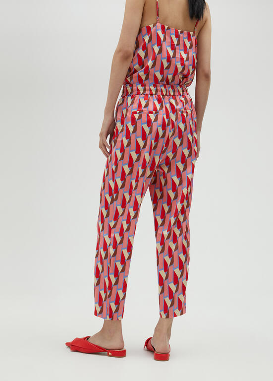 CALÇA MAITE ESTAMPADA LOGO MULTICOLOR - Carla Valente