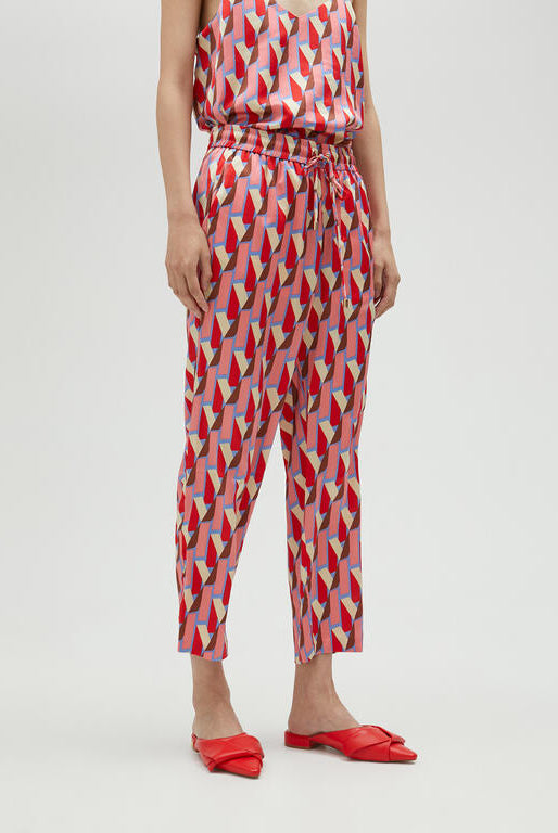 CALÇA MAITE ESTAMPADA LOGO MULTICOLOR - Carla Valente