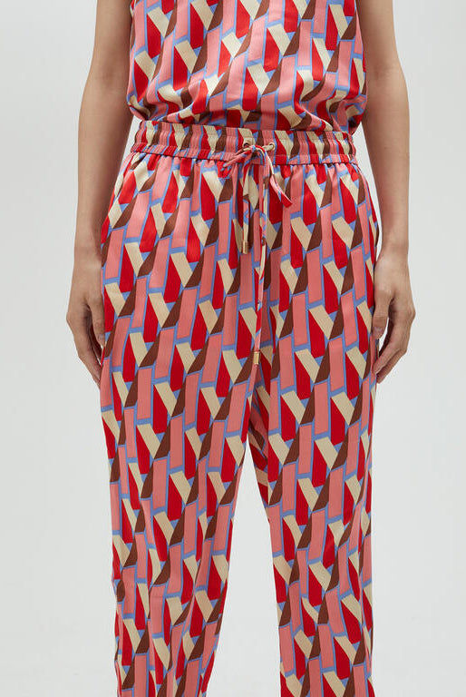 CALÇA MAITE ESTAMPADA LOGO MULTICOLOR - Carla Valente