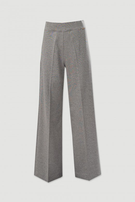 CALÇA FERRACHE WIDE LEG EM MALHA - Carla Valente