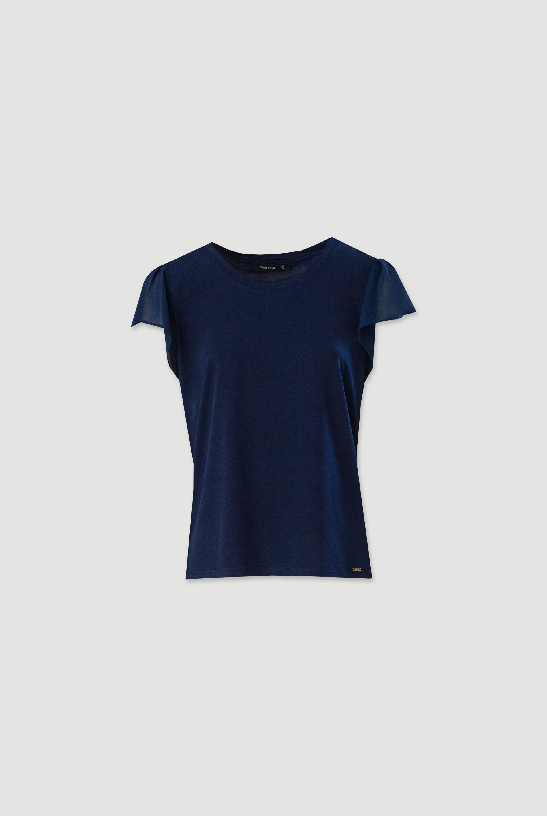 BLUSA FERRACHE COM FOLHO NA MANGA EM TECIDO - Carla Valente