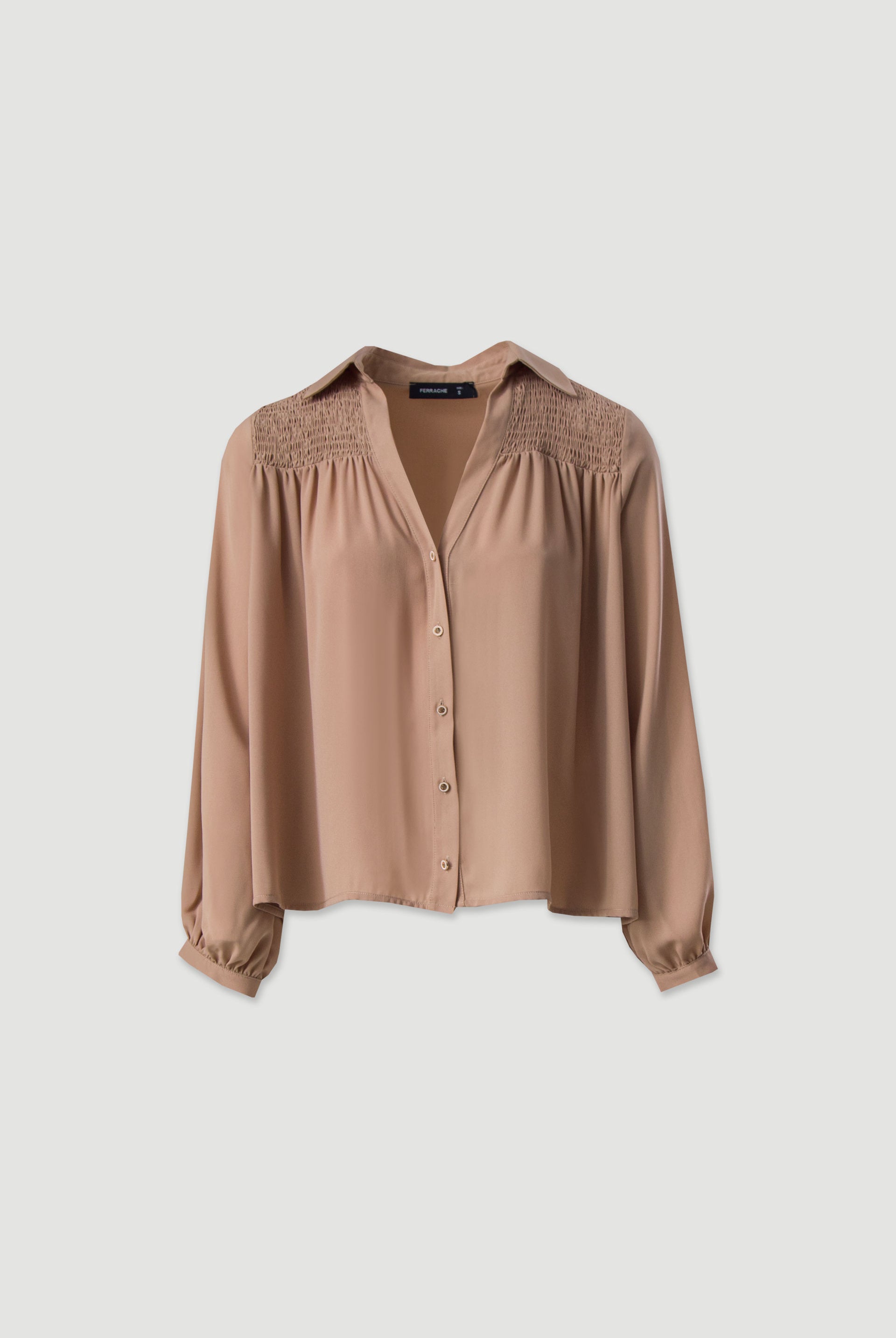 BLUSA FERRACHE EM BICO COM FRANZIDO - Carla Valente