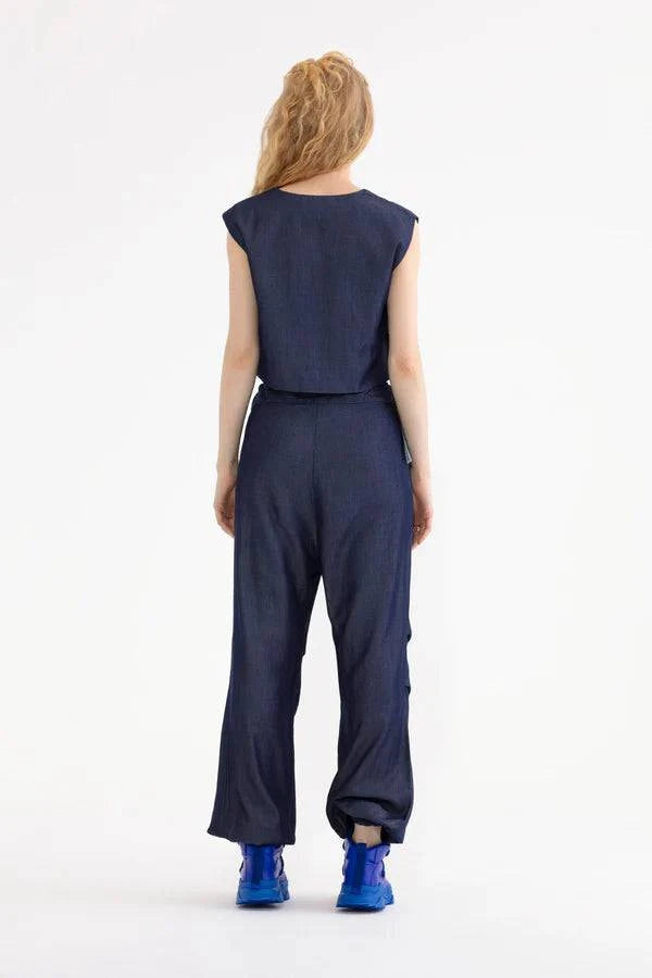 CALÇA VDR TENCEL C/PUNHO - Carla Valente