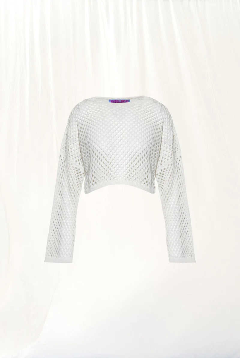 CAMISOLA VDR CROPPED PERFURADA - Carla Valente