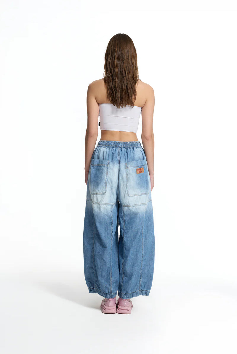 CALÇAS VDR BALLOON JEANS BOLSO FRONTAL ELÁSTICO NA CINTA - Carla Valente
