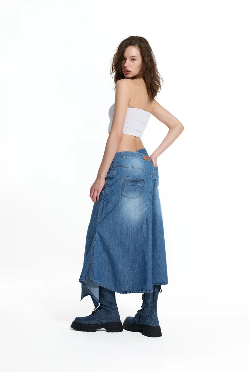 SAIA VDR ASSIMÉTRICA JEANS - Carla Valente