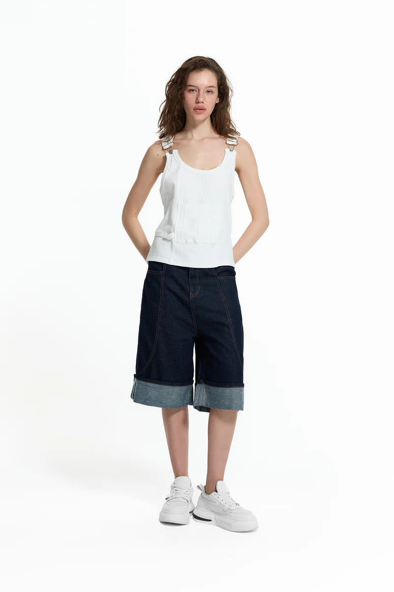 BERMUDA VDR JEANS BAINHA COM DOBRA - Carla Valente