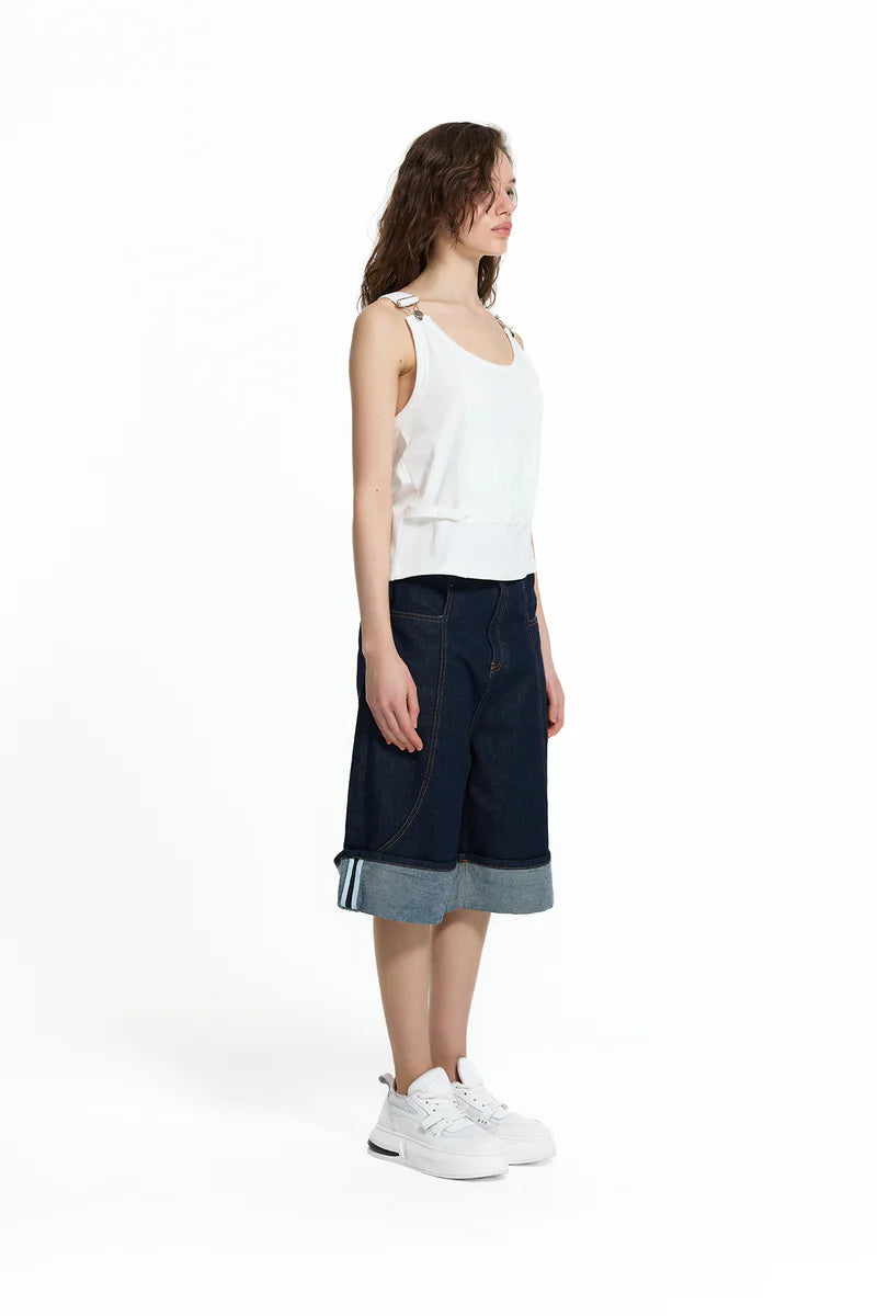 BERMUDA VDR JEANS BAINHA COM DOBRA - Carla Valente