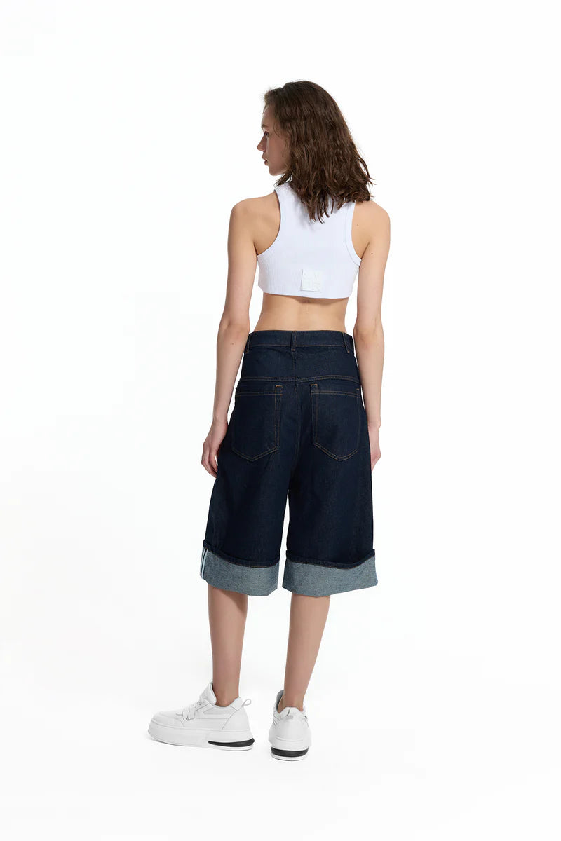 BERMUDA VDR JEANS BAINHA COM DOBRA - Carla Valente
