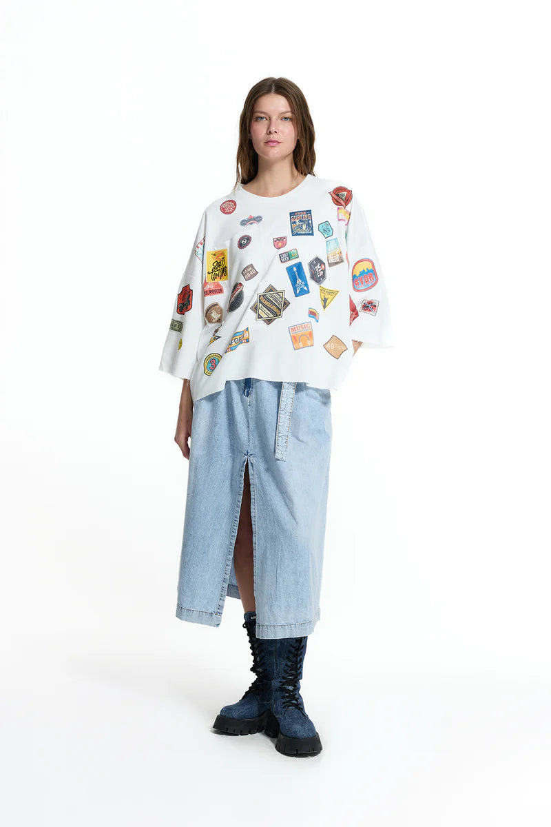SWEATSHIRT VDR COM PATCHWORKS - Carla Valente
