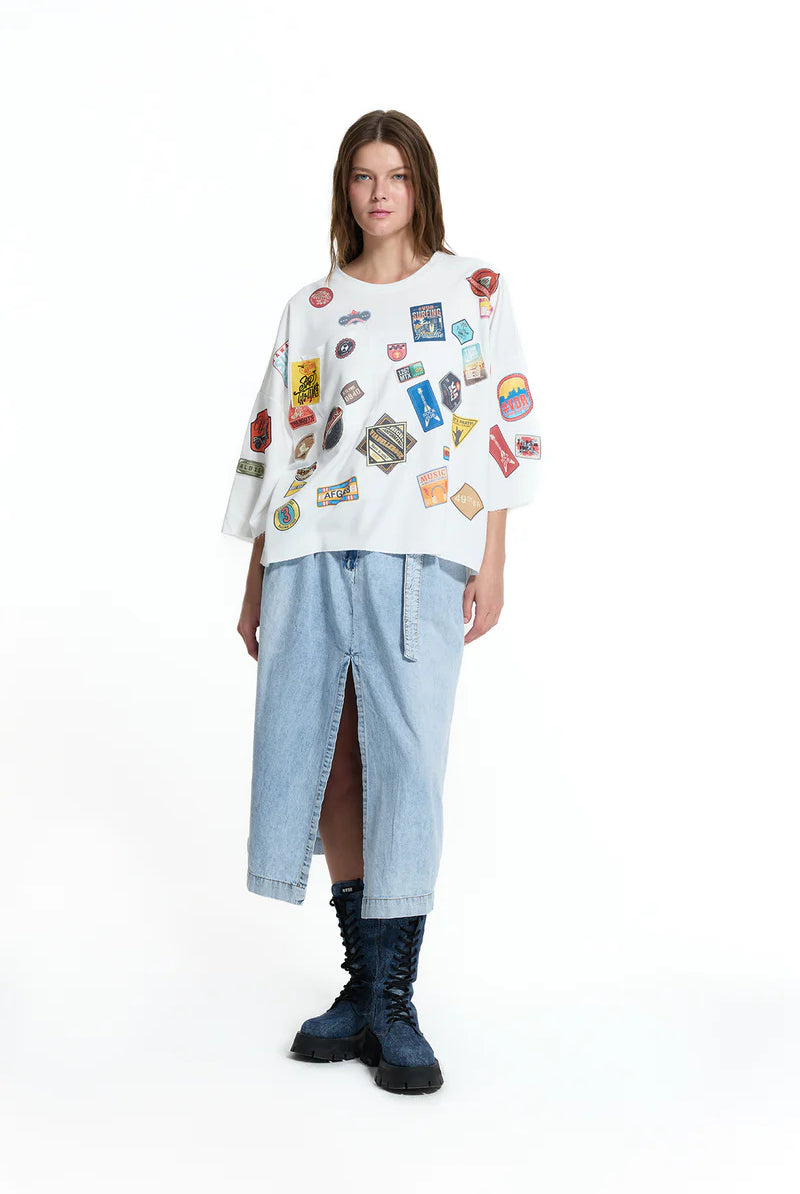 SWEATSHIRT VDR COM PATCHWORKS - Carla Valente