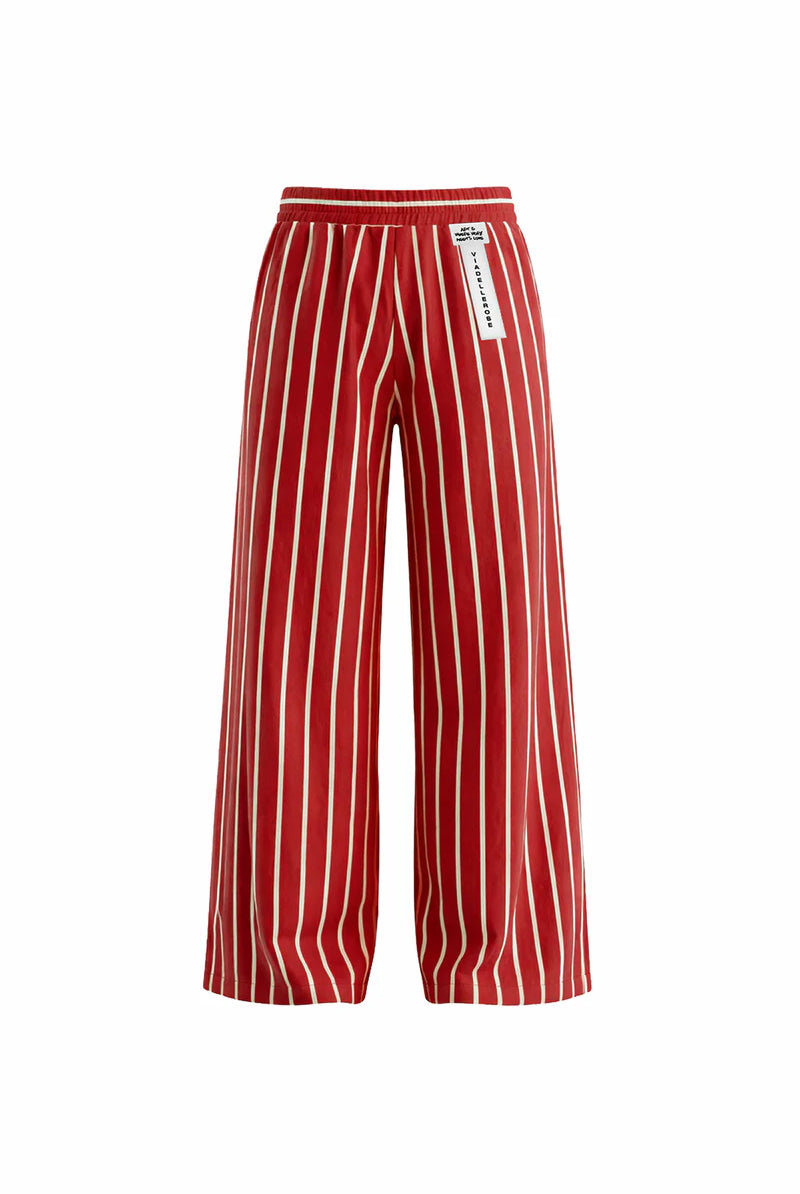 CALÇAS VDR WIDE LEG RISCAS CINTA COM ELÁSTICO COM CORDÃO - Carla Valente