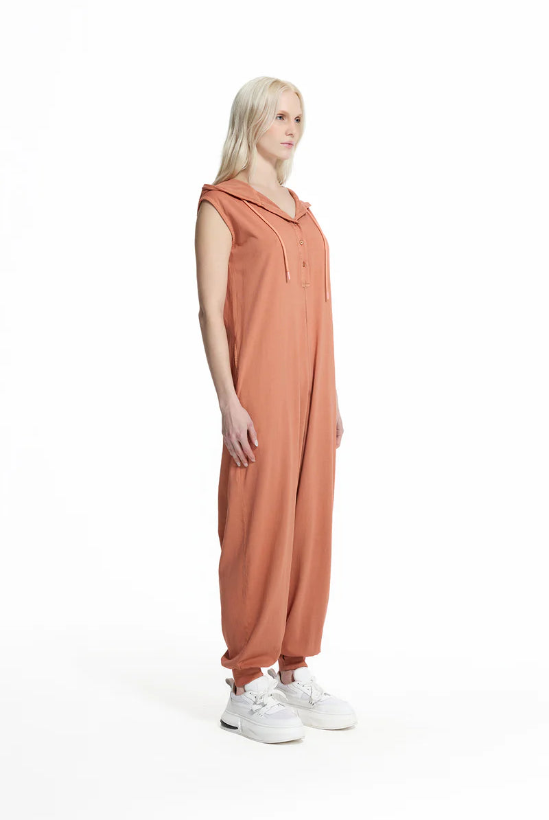 JUMPSUIT VDR MANGA CAVA COM CARAPUÇO - Carla Valente