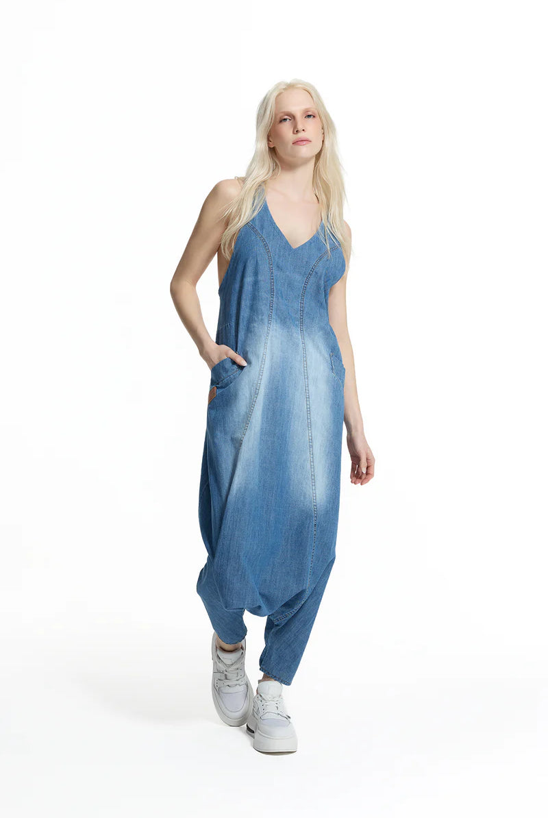 JUMPSUIT VDR BUGGY JEANS DECOTE EM V - Carla Valente