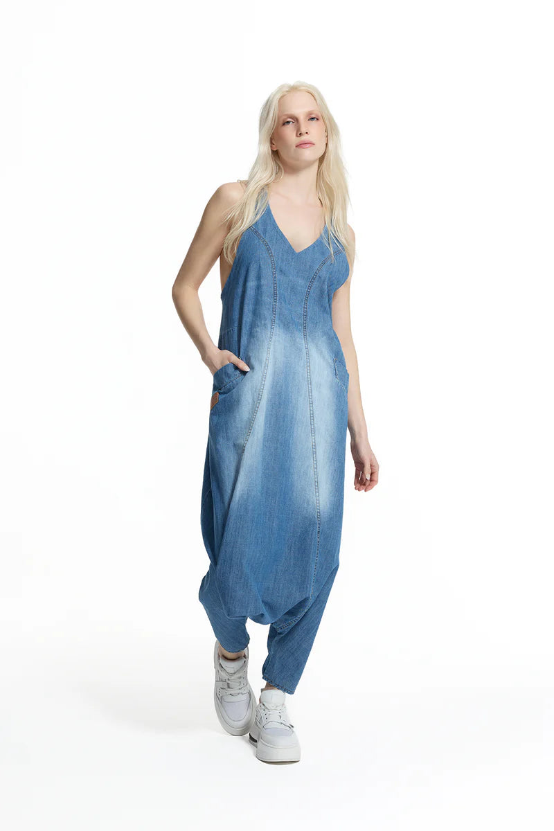 JUMPSUIT VDR BUGGY JEANS DECOTE EM V - Carla Valente