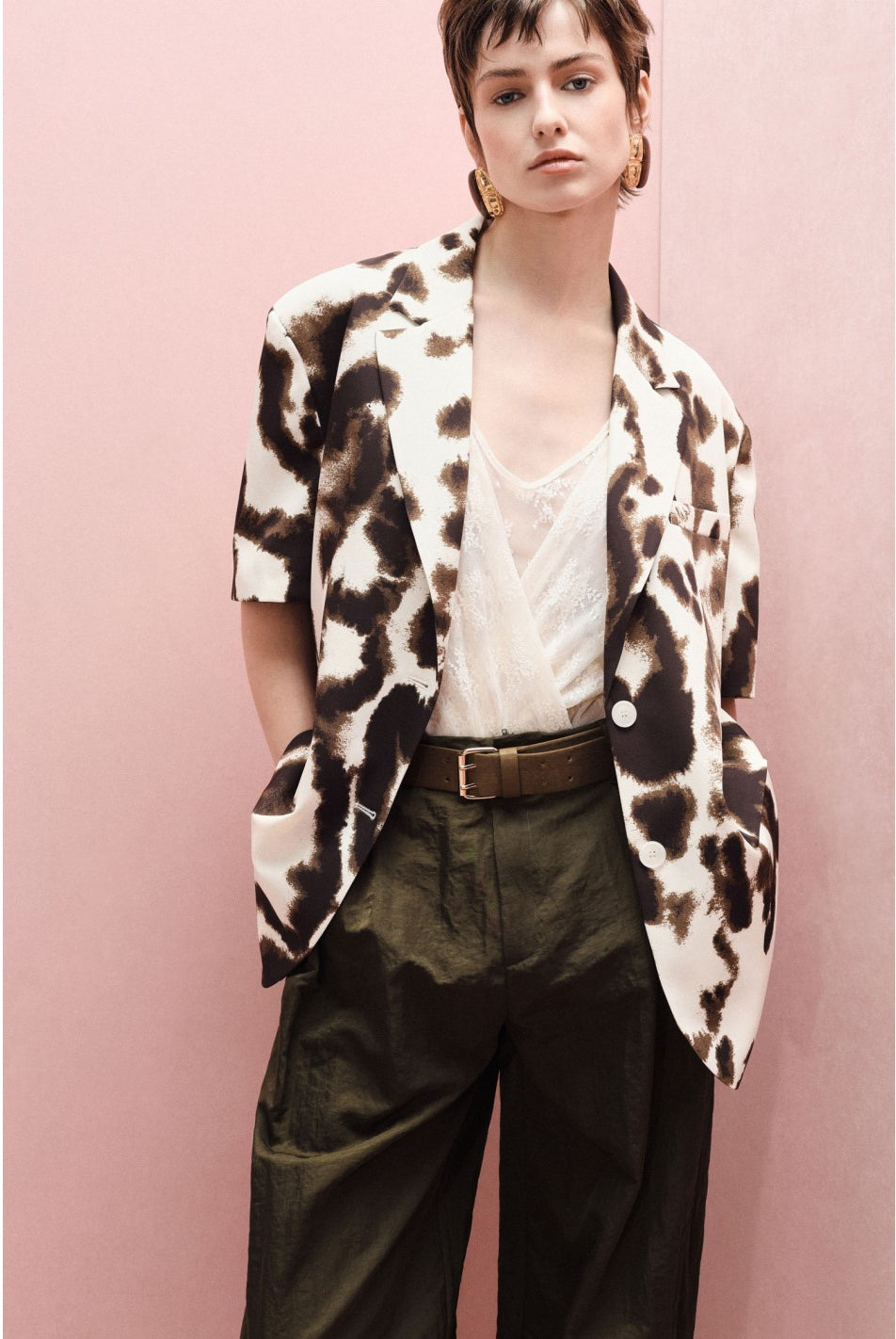 BLAZER IMPERIAL MANGA CURTA ANIMAL PRINT - Carla Valente