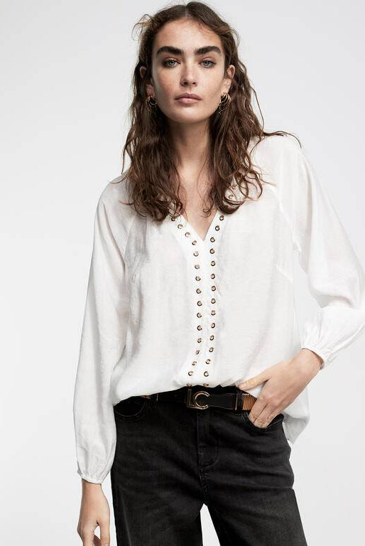 BLUSA LOLA CASADMNT C/MNGA BUFANTES COMS - Carla Valente