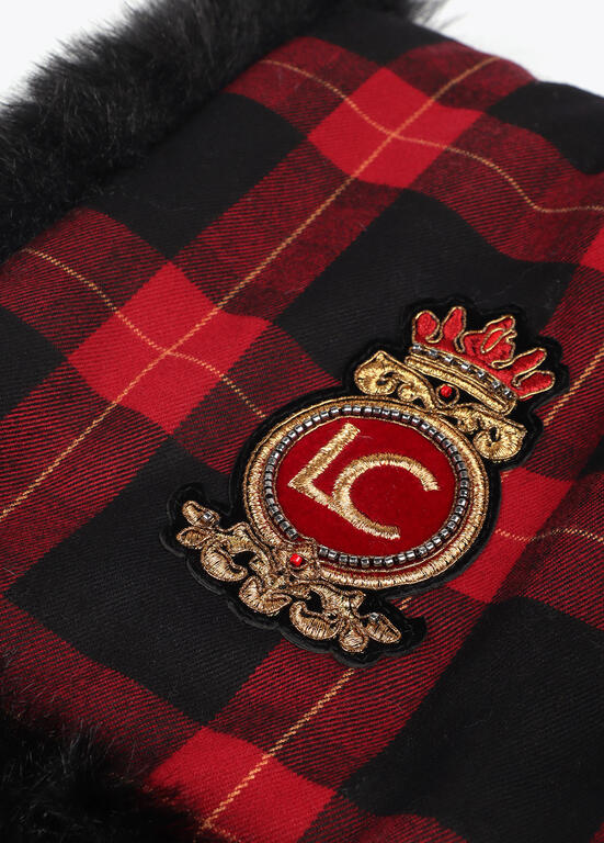 CACHECOL LOLA CASADMNT DUPLA FACE DE PELE TARTAN E XADREZ - Carla Valente