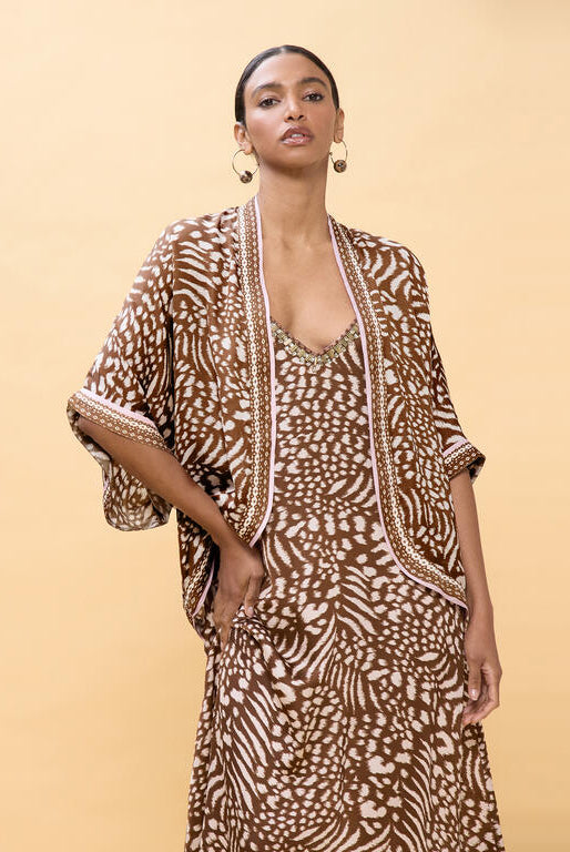 QUIMONO LOLA CASADMNT ESTAMPADO COM MANS - Carla Valente
