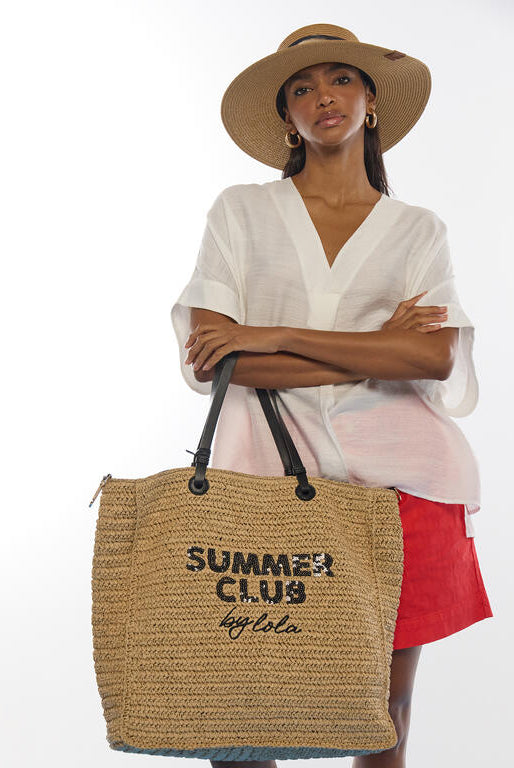 BOLSA LOLA CASADMNT DESTRUTURADO RAFIA SUMMER CLUB - Carla Valente