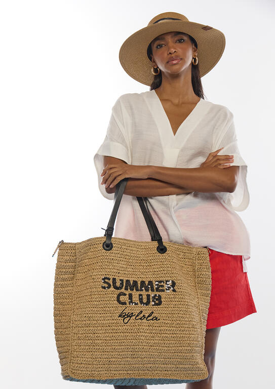 BOLSA LOLA CASADMNT DESTRUTURADO RAFIA SUMMER CLUB - Carla Valente