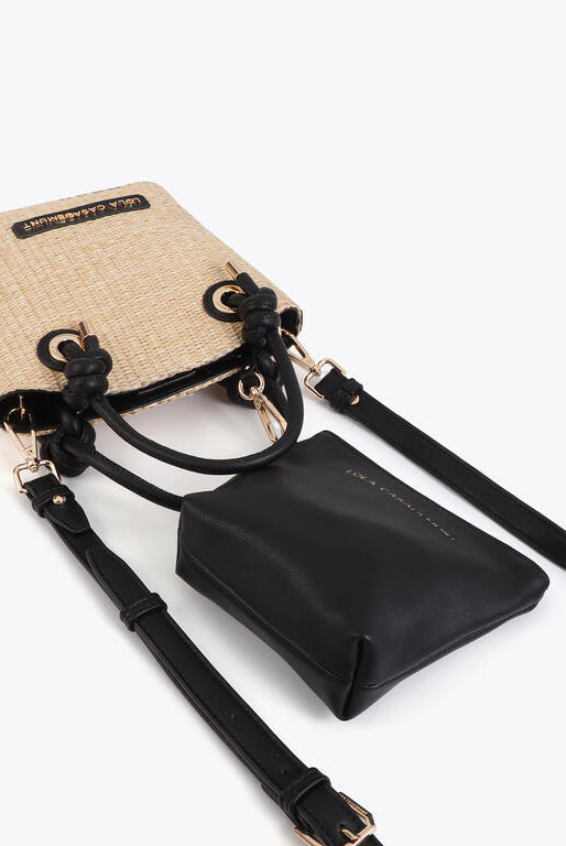 BOLSA LOLA CASADMNT EFEITO RAFIA E PELE - Carla Valente