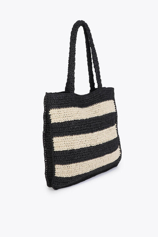 BOLSA LOLA CASADMNT EFEITO RAFIA E RISCAS BORDADO 3D - Carla Valente