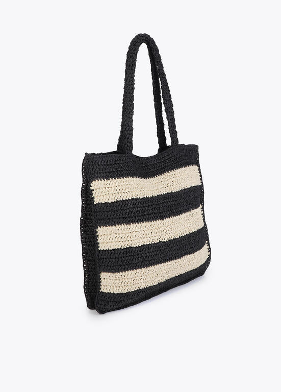 BOLSA LOLA CASADMNT EFEITO RAFIA E RISCAS BORDADO 3D - Carla Valente
