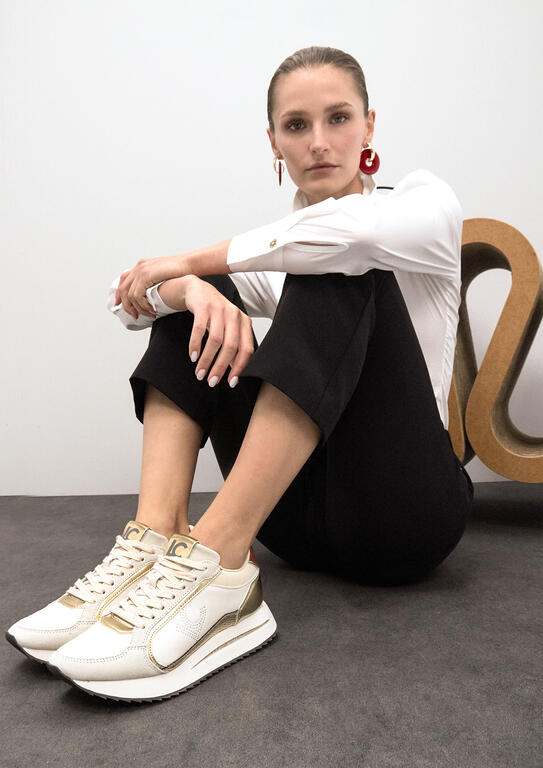 TÉNIS LOLA CASADMNT PLATAFORMA BICOLOR DETALHES PELE - Carla Valente