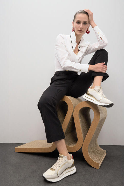 TÉNIS LOLA CASADMNT PLATAFORMA BICOLOR DETALHES PELE - Carla Valente