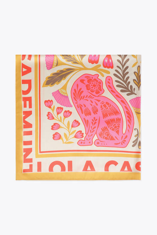 LENÇO LOLA CASADMNT ACETINADO FLORAL E TIGRES - Carla Valente