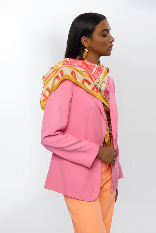 LENÇO LOLA CASADMNT ACETINADO FLORAL E TIGRES - Carla Valente