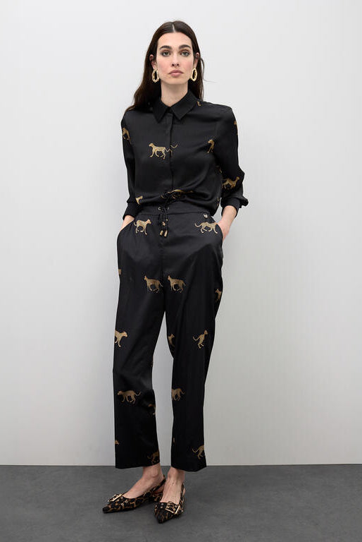 JOGGER LOLA CASADMNT ACETINADO LEOPARDO - Carla Valente