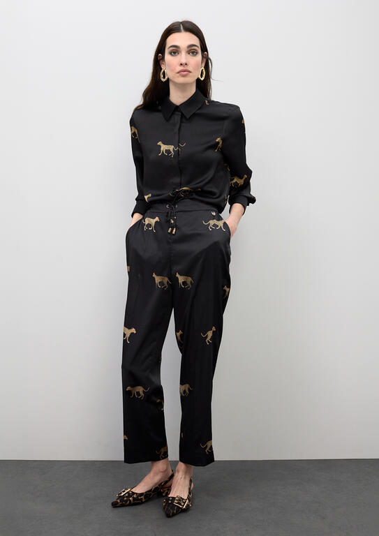 JOGGER LOLA CASADMNT ACETINADO LEOPARDO - Carla Valente