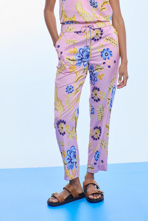 JOGGER LOLA CASADMNT ACETINADO FLORAL - Carla Valente