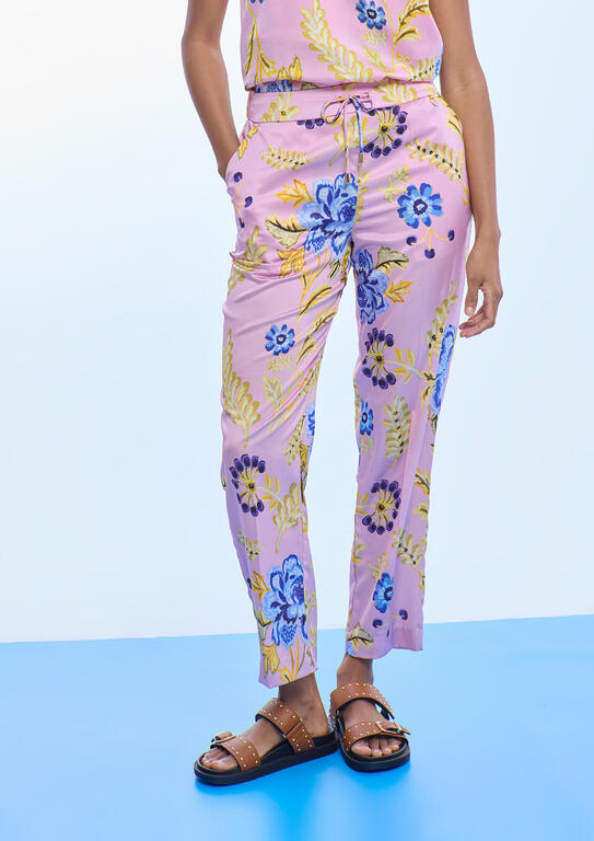JOGGER LOLA CASADMNT ACETINADO FLORAL - Carla Valente