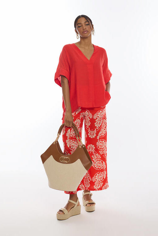 CULOTTE LOLA CASADEMUNT FLUIDO ESTAMPADO PAISLEY - Carla Valente